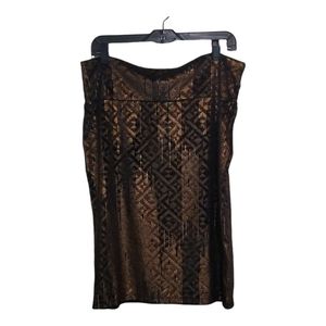 LULAROE Gold and Black Skirt